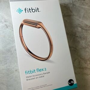 Fitbit Flex 2 Metal Bangle Bracelet Band Rose Gold Tone Size Large